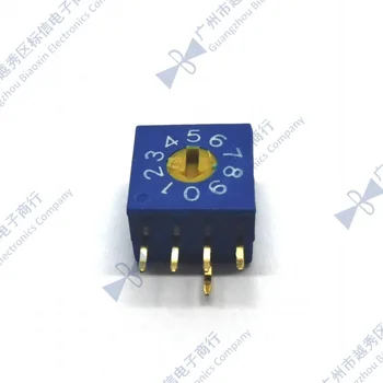 

0-9 rotary coding switch 10-bit PCB 1248C positive code 4:1 handle 7mm vertical