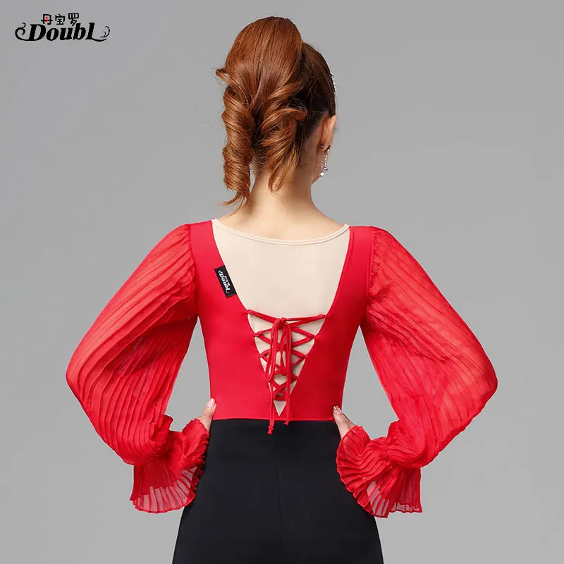 Najtaniej Doskonała jakość Latin Dance topy kobieta Sexy wydajność taniec koszula sala balowa Cha Cha Samba praktyka ubrania do tańca