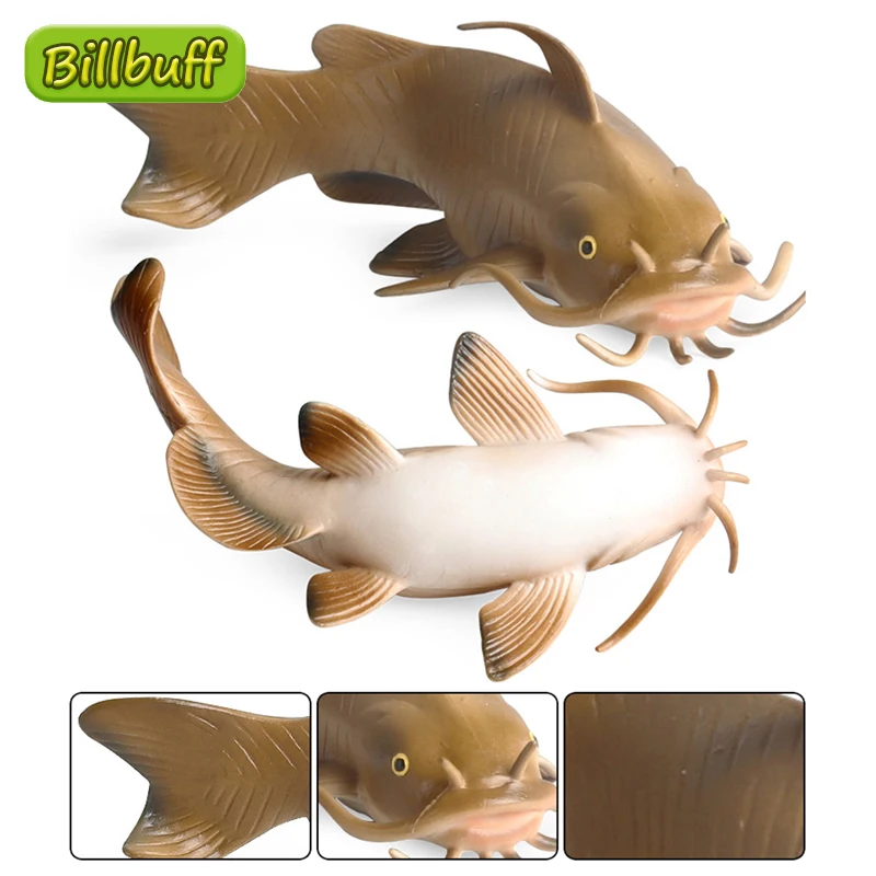 16cm Simulation Animal Model Toy Solid Static Freshwater Fish Catfish Figures Early Educational toys for children Christmas gift |