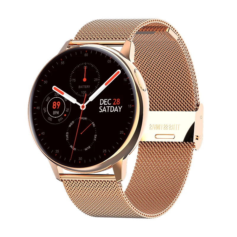 

RUNDOING G30 smart watch ladies full touch screen exercise fitness tracker heart rate monitor for IOS and Android