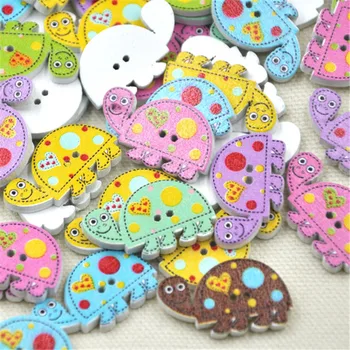 

50pcs Tortoise Wood Buttons Clothing Sewing Tool Scrapbooking Lots WB266