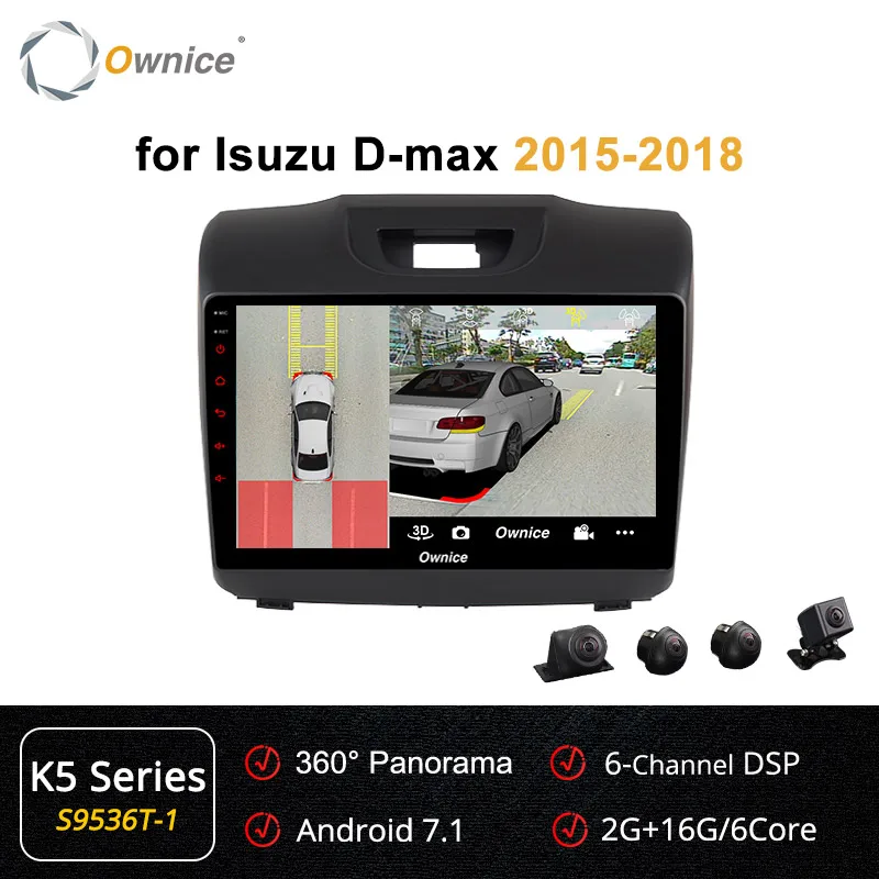 S9536-1 k5 Ownice K3 K5 K6 Android 9,0 360 панорама DSP оптический автомобильный dvd-плеер gps для Chevrolet Trailblazer Colorado S10 Isuzu D-max MU-X - Цвет: S9536-1 k5