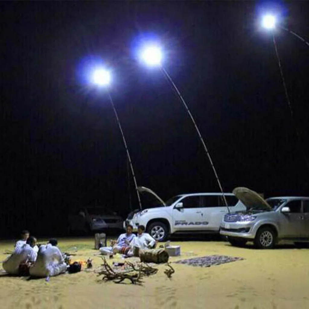 3.75M 12V Telescopic LED Fishing Rod Outdoor Lantern Remote Control Camping Lamp Light for Road Trip Self-drive Travelling 107