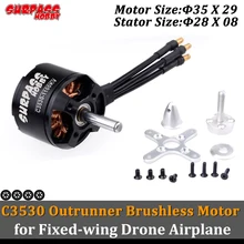 Surpass – moteur sans balais C3530 1100KV 1400KV 1700KV 30A ESC, 2 pièces, pour modèle RC de Drone à aile fixe, avion, hélicoptère