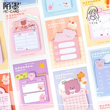 

30 Sheets/pad Kawaii Bear Sticky Notes Self-sticky Note Pads Mini Memo Pad Things To Do List Notepad Schedule Marker
