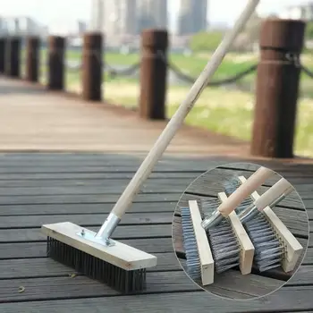 

1Pc 20/30/45cm Durable Metal Wire Broom Brush Sweeping Tool Floor Garden Moss Cleaner Scrubber Replacement Head