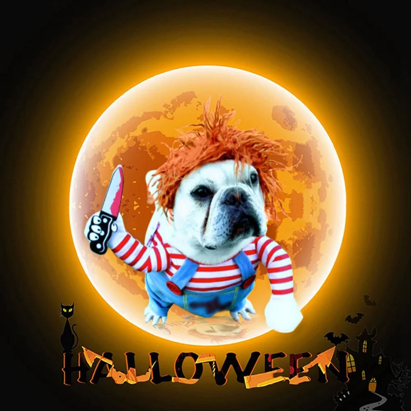 Roupas cômicas de Halloween para animais de