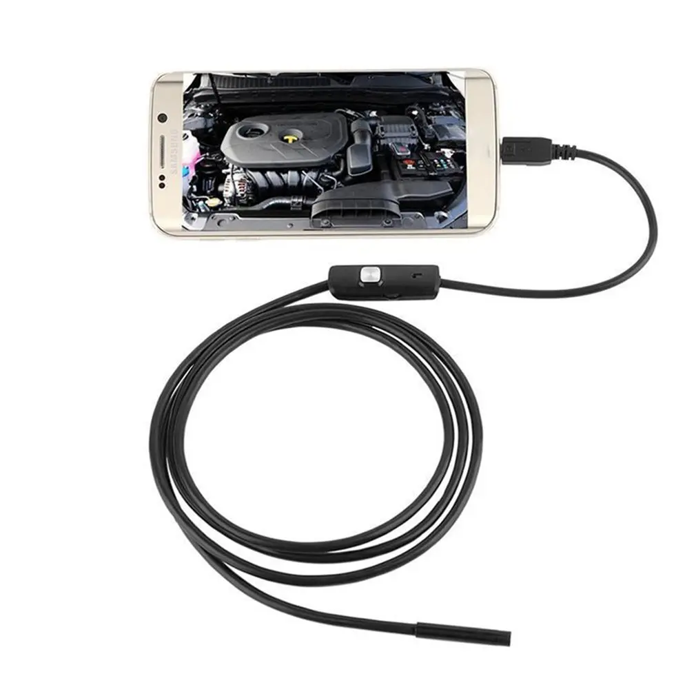 7 мм эндоскоп камера гибкий Ip67 водонепроницаемый осмотр бороскоп камера для Android ПК ноутбук 6 светодиодов регулируемый