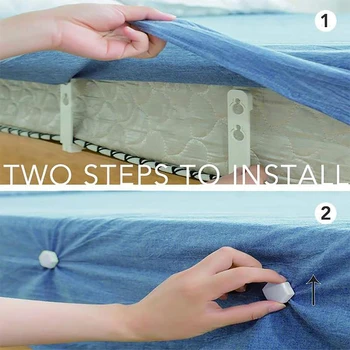 

4Pcs Bed Sheet Clip Bed Belt Fastener Mattress Non-slip Clip Quilt Covers Sheet Holders Buckle Folder Blanket Gripper Clips for