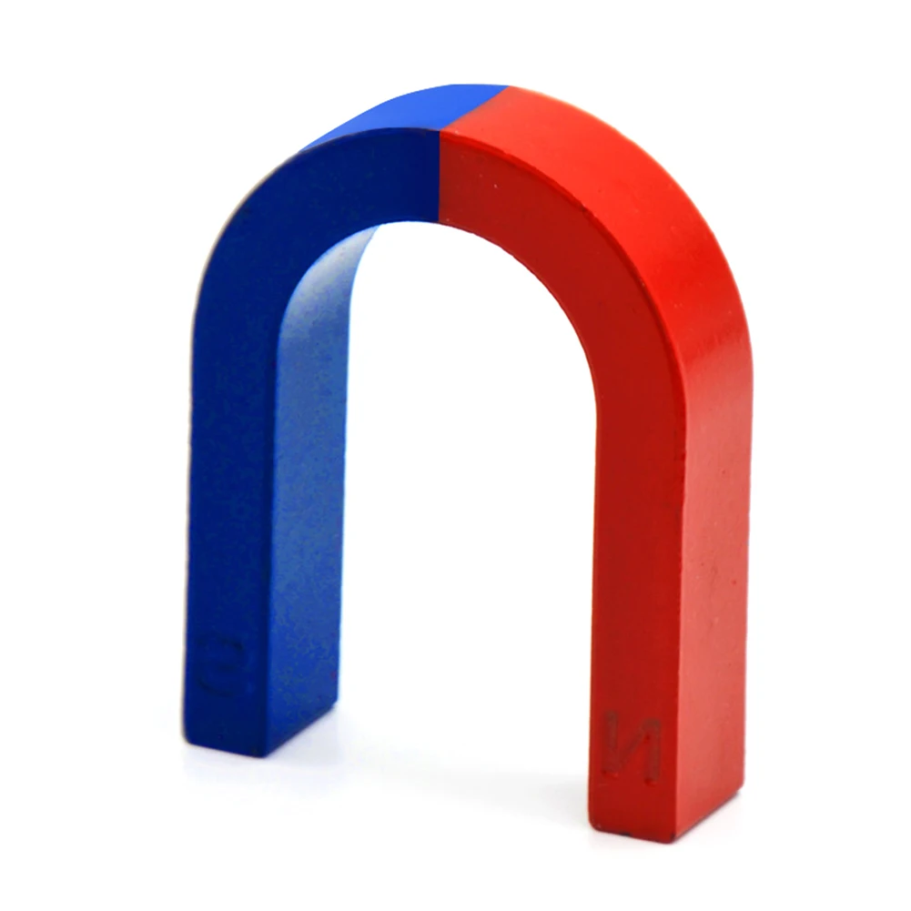 Experiment Tool Children Student PhysicsPole Teaching Red Blue Painted U Shaped Horseshoe Magnet - 4000344323714