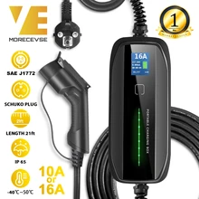 Портативное зарядное устройство Morec Type 1 для электромобиля с разъемом 10/16A Schuko, автомобильное зарядное устройство EVSE 2,2/3,6 кВт Портативное зарядное устройство Morec Type 1 для электромобиля с разъемом 10/16A Schuko, автомобильное зарядное устройство EVSE 2,2/3,6 кВт