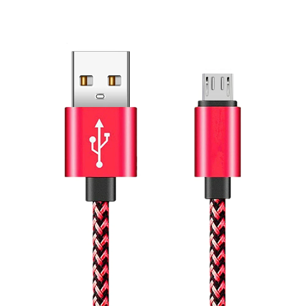 Красный Micro USB кабель синхронизации данных для PHILIPS Nokia samsung S6 S7 Edge LG G3 G4 Redmi 5 6 7 Honor 6 7 7X 8X Android телефон зарядный кабель - Цвет: Красный