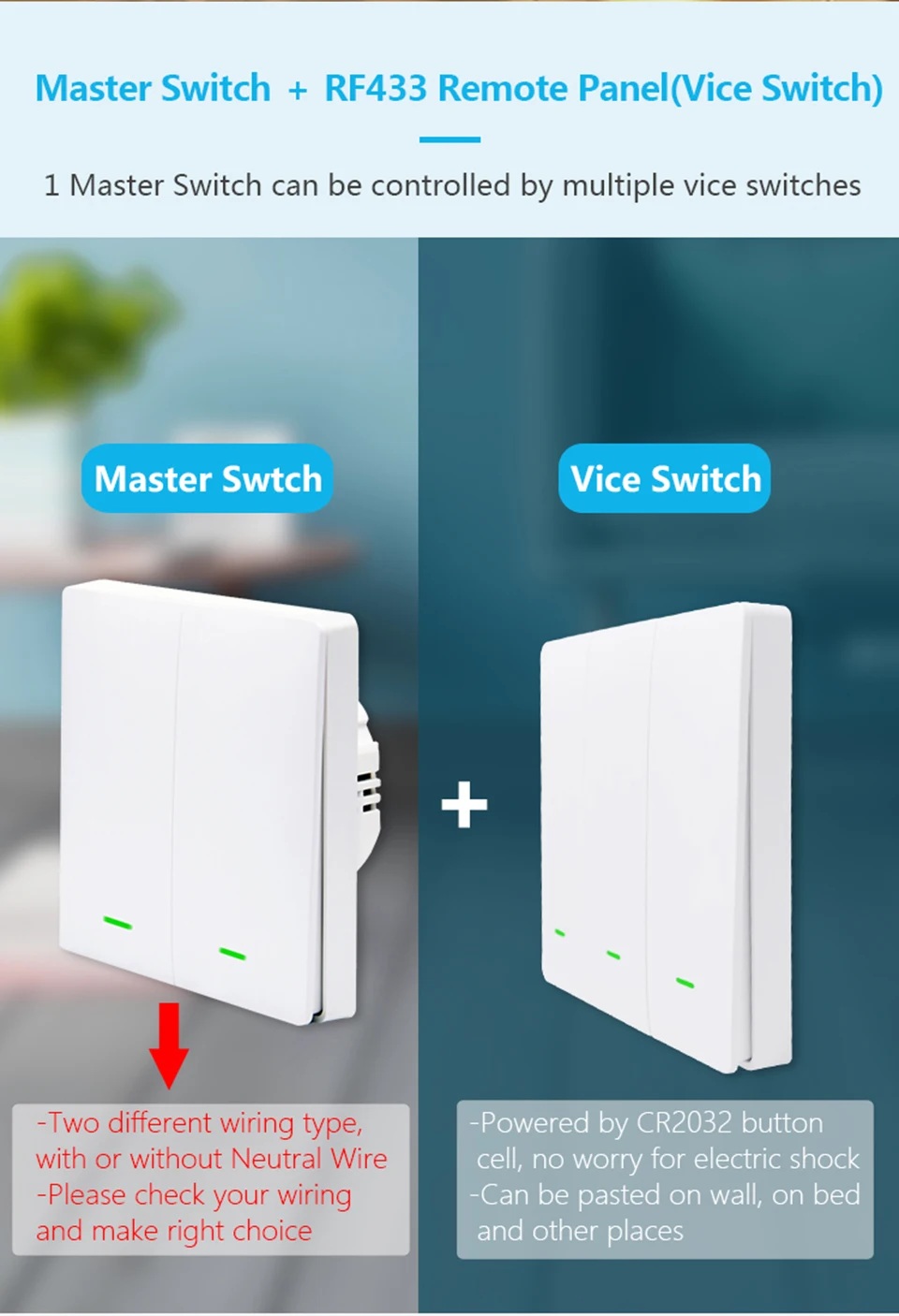 EJLINK Tuya Wifi Smart Switch Push Button Wall Light Switch 220V Smart Home Switch No Neutral Works With Alexa, Google Home (11)
