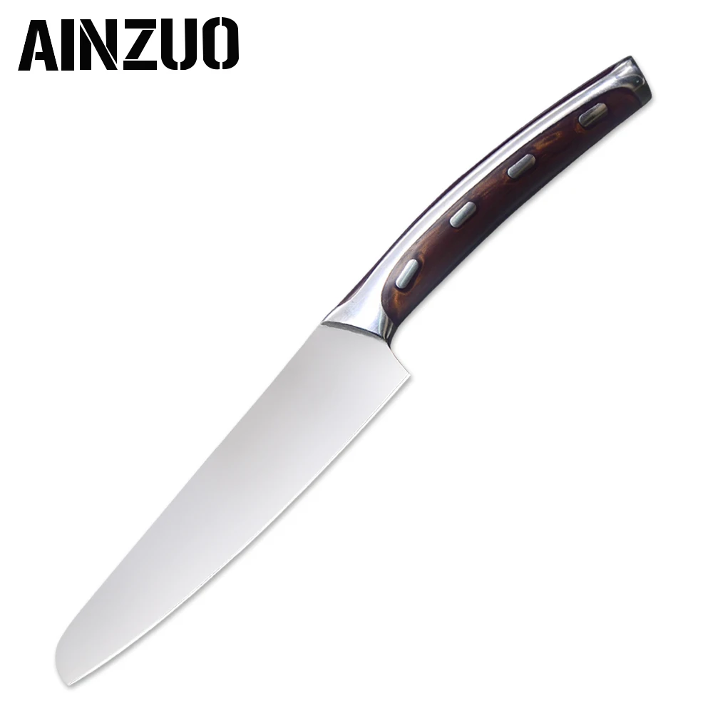 AINZUO 4cr14mov нож из нержавеющей стали нож-Измельчитель 5 дюймов 6 дюймов 7 дюймов разделочные принадлежности для шеф-повара набор кухонных столовых приборов - Цвет: D.5 inch Utility