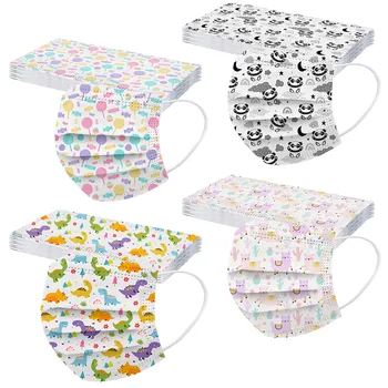 

40pcs Children's Face Mask Disposable Unisex Cartoon Printed Soft Masks 3-Layer Non-woven Fabric mascaras para la boca masker