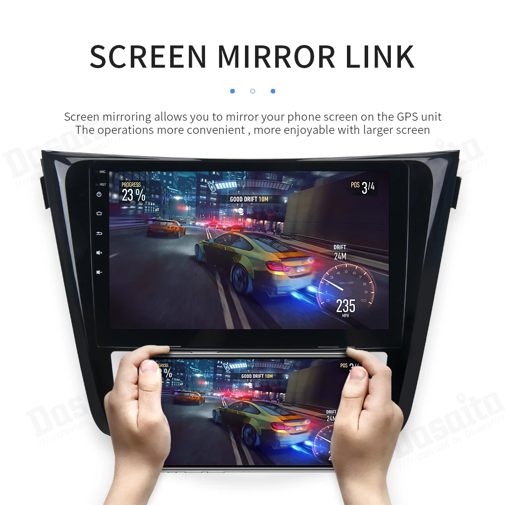 Excellent 10.2" Display Built-in GPS Android 9.0 Octa Core 4GB RAM 32GB ROM 1 din Car GPS for Nissan X-Trail 2014 2015  2016 2017 10