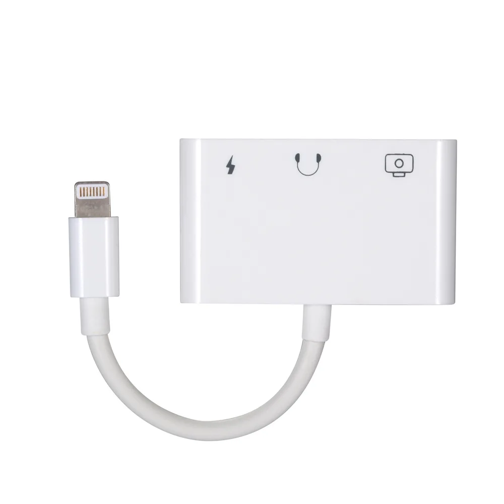 Для iphone7plus/8/X к usb зарядная гарнитура аудио три-в-одном конвертер otg передачи линии