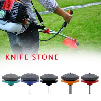 

2pcs/set Knife Sharpener Faster Lawn Mower Sharpener Grinding Cuts Drill Blade Universal Rotary Rotary Grinding Drill Lawnm