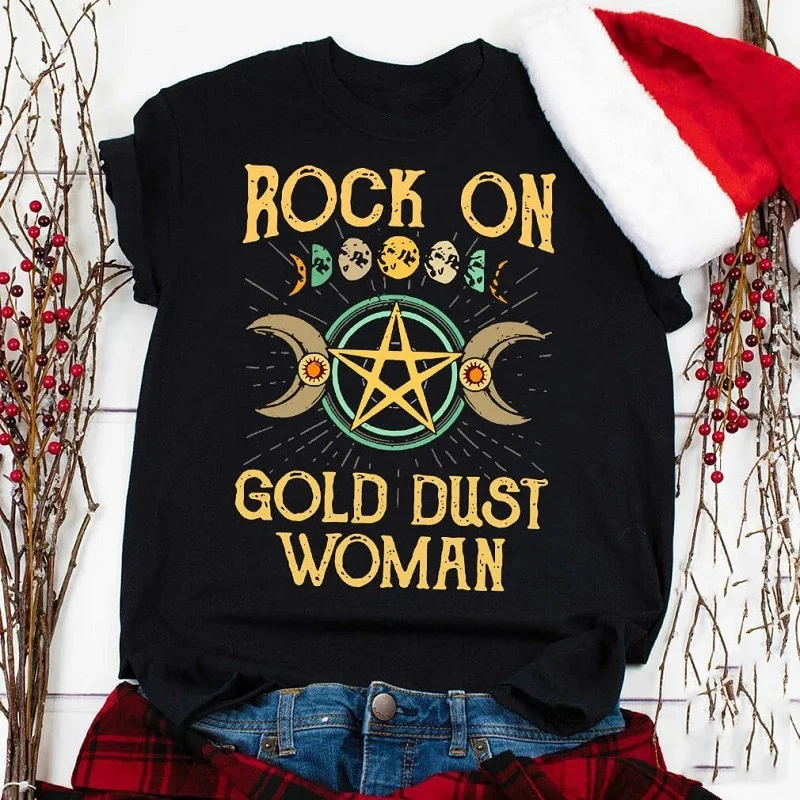 Gambar Huruf Rock On Gold Dust Pakaian 