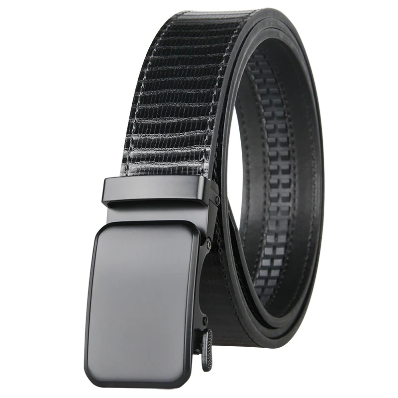 Black Comfort Click Belt with Gold Buckle - Two Circle Buckle Belt - Click It Belt - Ratchet Belt for Men Women - Golden Buckle Belt