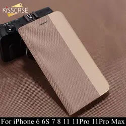 KISSCASE горизонтальный флип-чехол для телефона iPhone 11 Pro MAX XR XS MAX X магнитный держатель чехол для iPhone 7 8 6 6S Plus чехол Funda