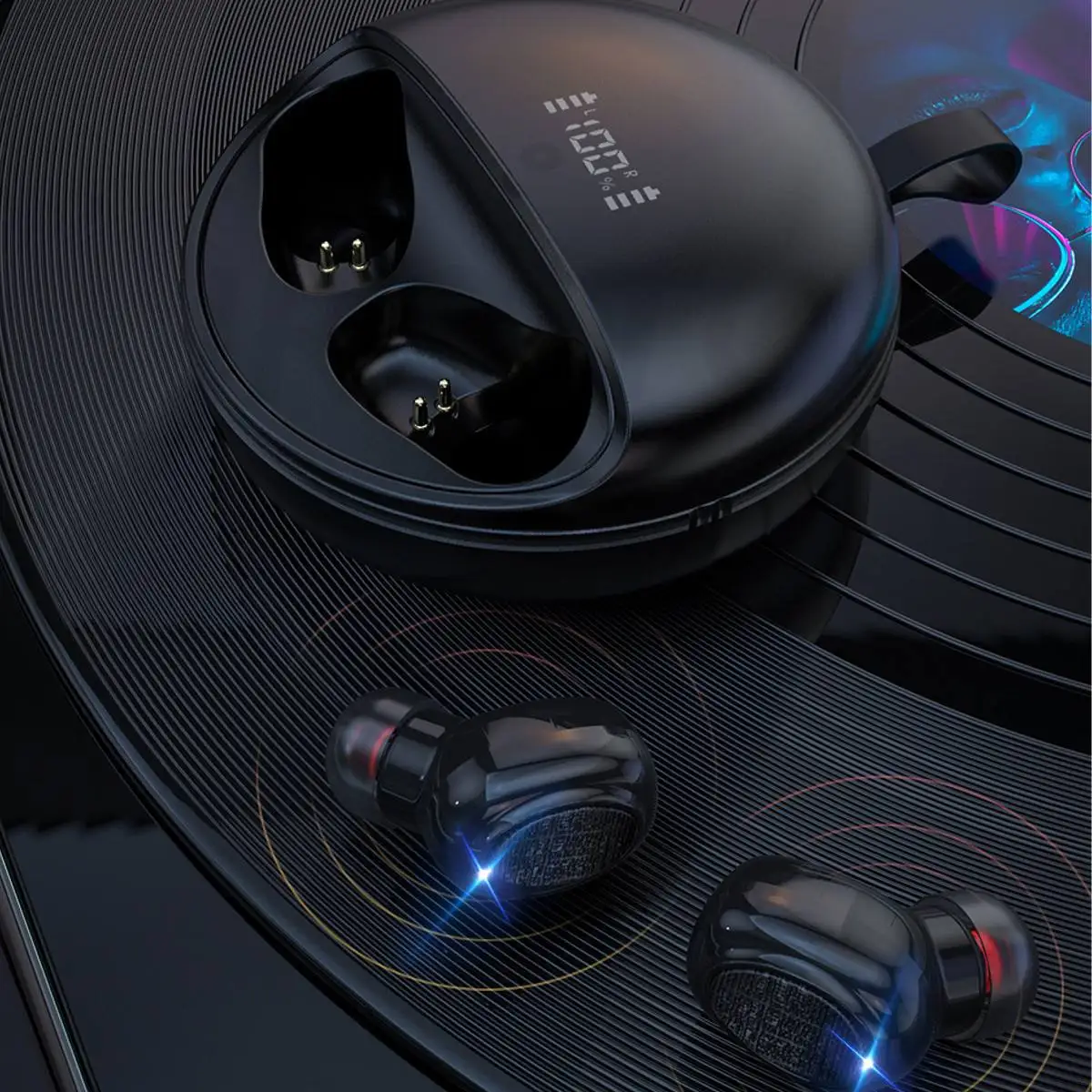 TWS Wireless bluetooth Earphone Waterproof Sport Gaming Headset Noise Earbuds with Mic Charge Box for iPhone Xiaomi