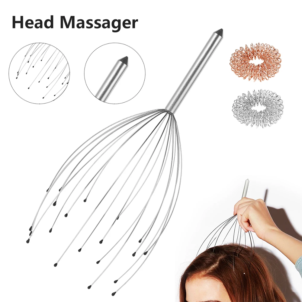 Head Relax Massager Healing Neck Claw Massage Anti-stress Pain Relief Octopus Scalp Spa Headache Stimulate Blood Circulate | Красота и