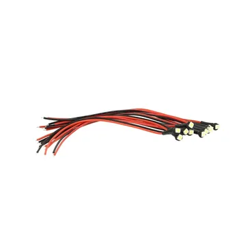 

LEDLUX PL2435G 10 pieces Micro Mini Led lamp with 24V Smd 3528 yellow color wire lights for outfitting truck boat
