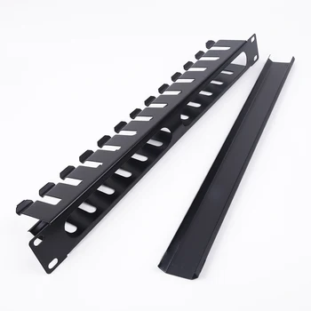 

1U Horizontal Rack Mount Cable Management Unit Panel Metal +Plastic 19" Rack cabinet network cable management distribution frame