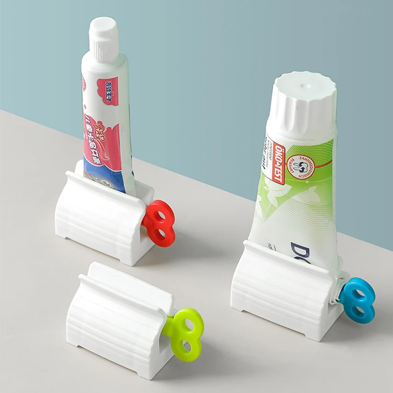 Toothpaste Rolling Tube Toothpaste Squeezer Stand Holder Bathroom Accessories`J7