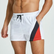 Pantalones cortos deportivos de verano para hombre, Shorts de cintura baja, de secado rápido para playa, correr en casa, entrenamiento, chándal informal