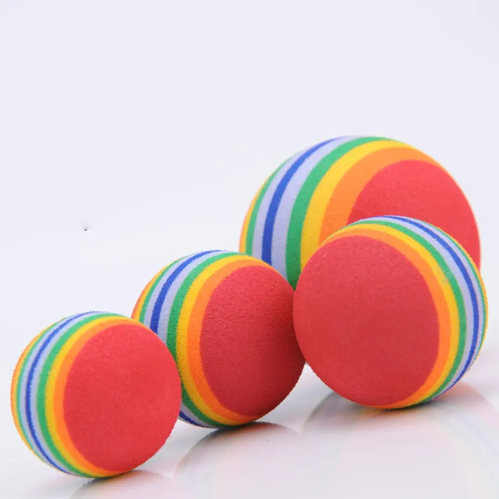 Colorful Pet Cat Kitten Chewing Ball Soft Foam Funny Play Activity EVA Balls Toys Pet Teeth Cleaning Chew Toy Pet Supplies