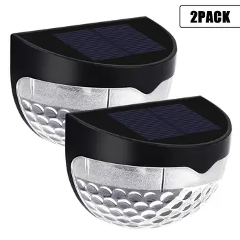 

2Pcs/lot 6LED Solar Lamps Waterproof IP65 Outdoor Wireless Sensor Fence Solar Light For Yard Garden Gate Wall Decorative Lights