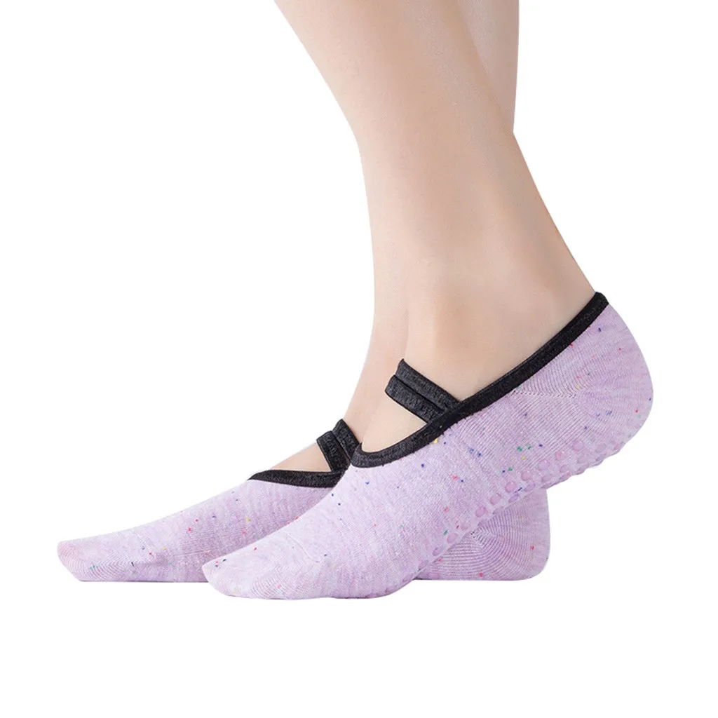 Балетные женские носки для йоги, противоскользящие, пять пальцев, без спинки, силиконовые, Нескользящие, 5 Носок, носки для балета, спортзала, фитнеса, спорта, хлопковые носки