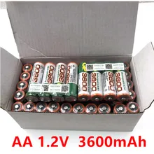 AA 1.2V 3600Mah şarj edilebilir lityum iyon batarya için uygun LED el feneri uzaktan kumanda çalar saat