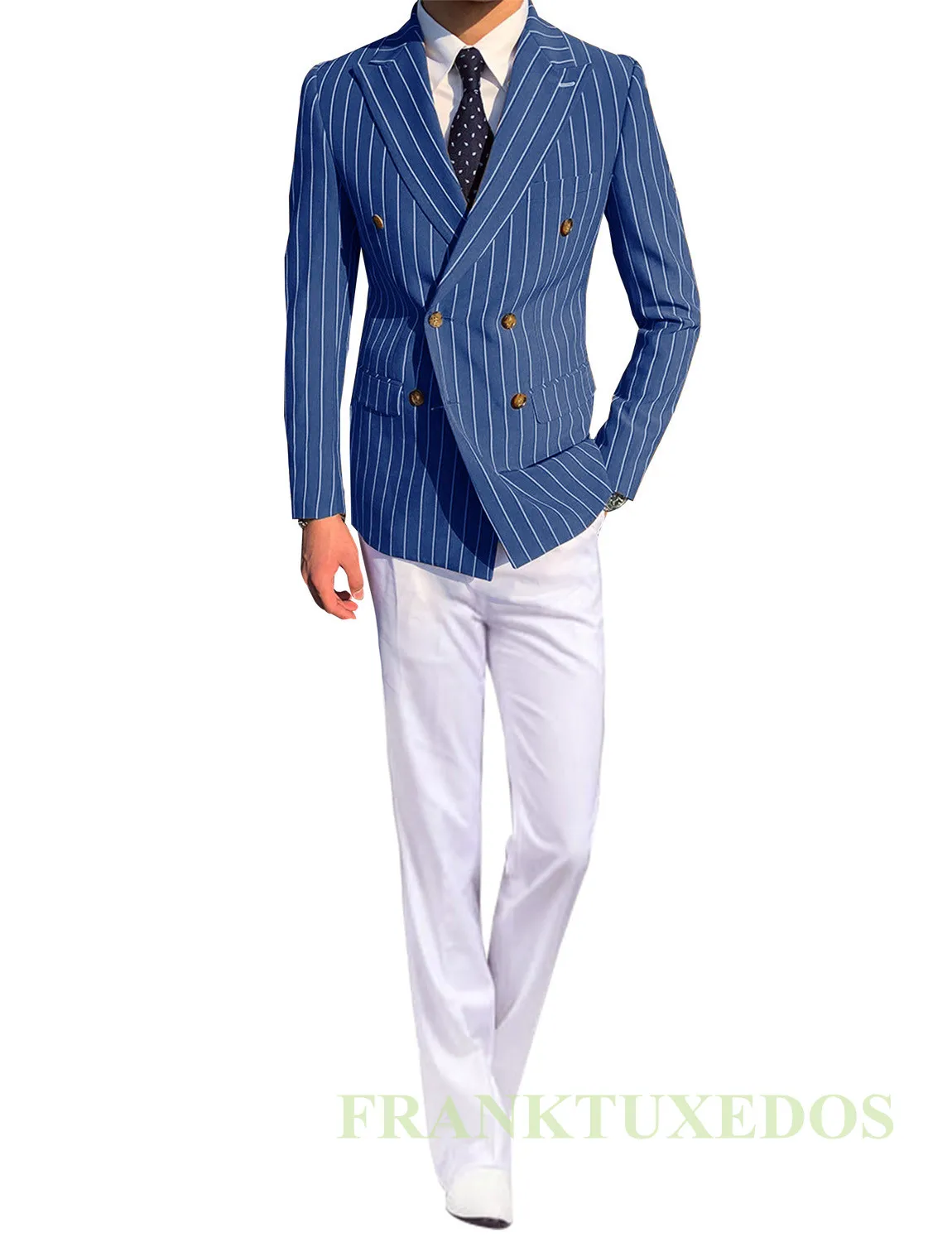

2020 Mens Suits with Pants Stripe Men's Blazer Slim Fit Wedding Male Groom Tuxedos suit Prom (Jacket+Pants) costume homme