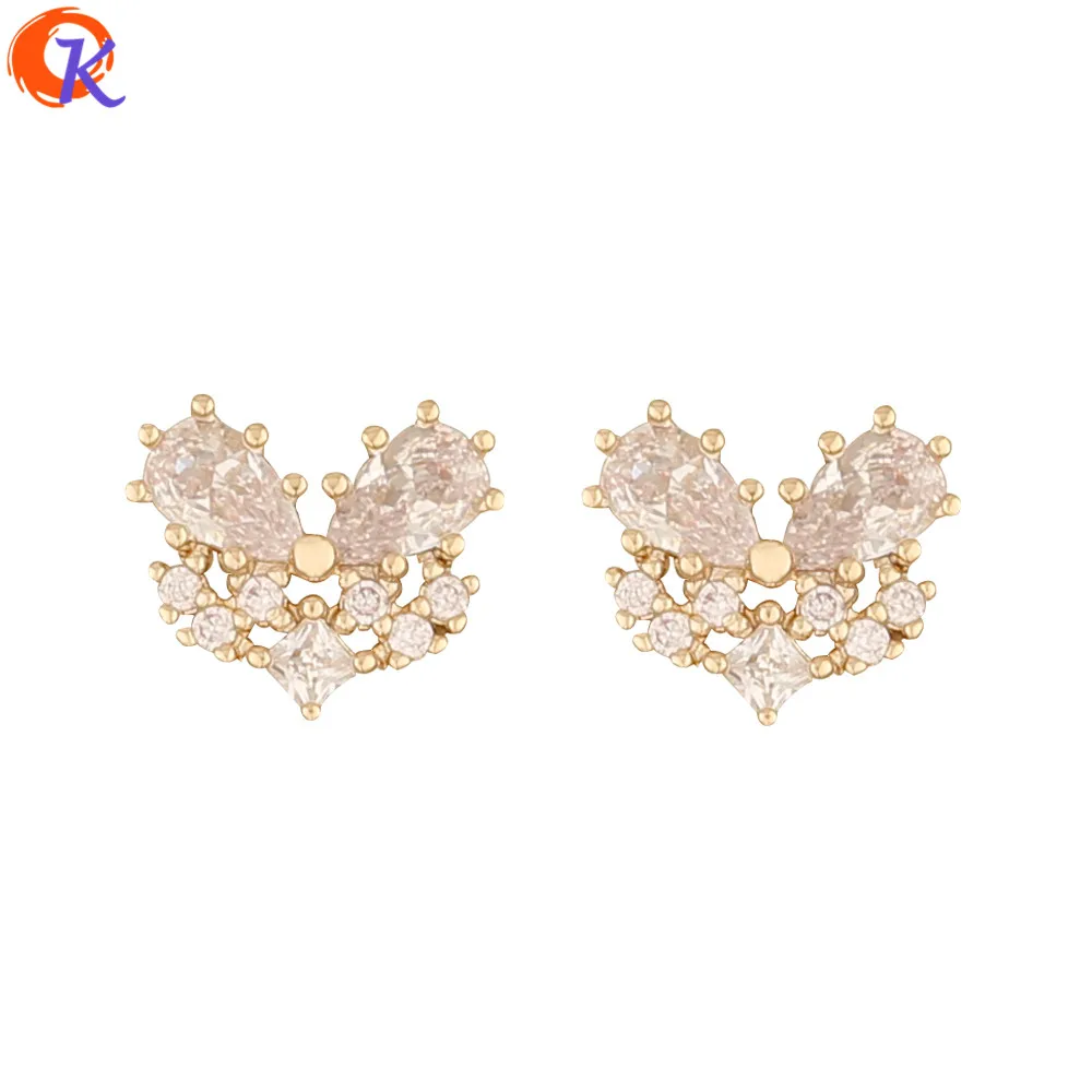 Cordial Design 40Pcs Jewelry Accessories/Hand Made/Cubic Zirconia Charms/Genuine Gold Plating/DIY Making/Fingernail Findings - cordial