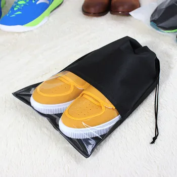 

Junejour Waterproof Shoes Bag Travel Portable Shoe Storage Bag Organize Tote Drawstring Bag Non-Woven Laundry Organizer Fabric