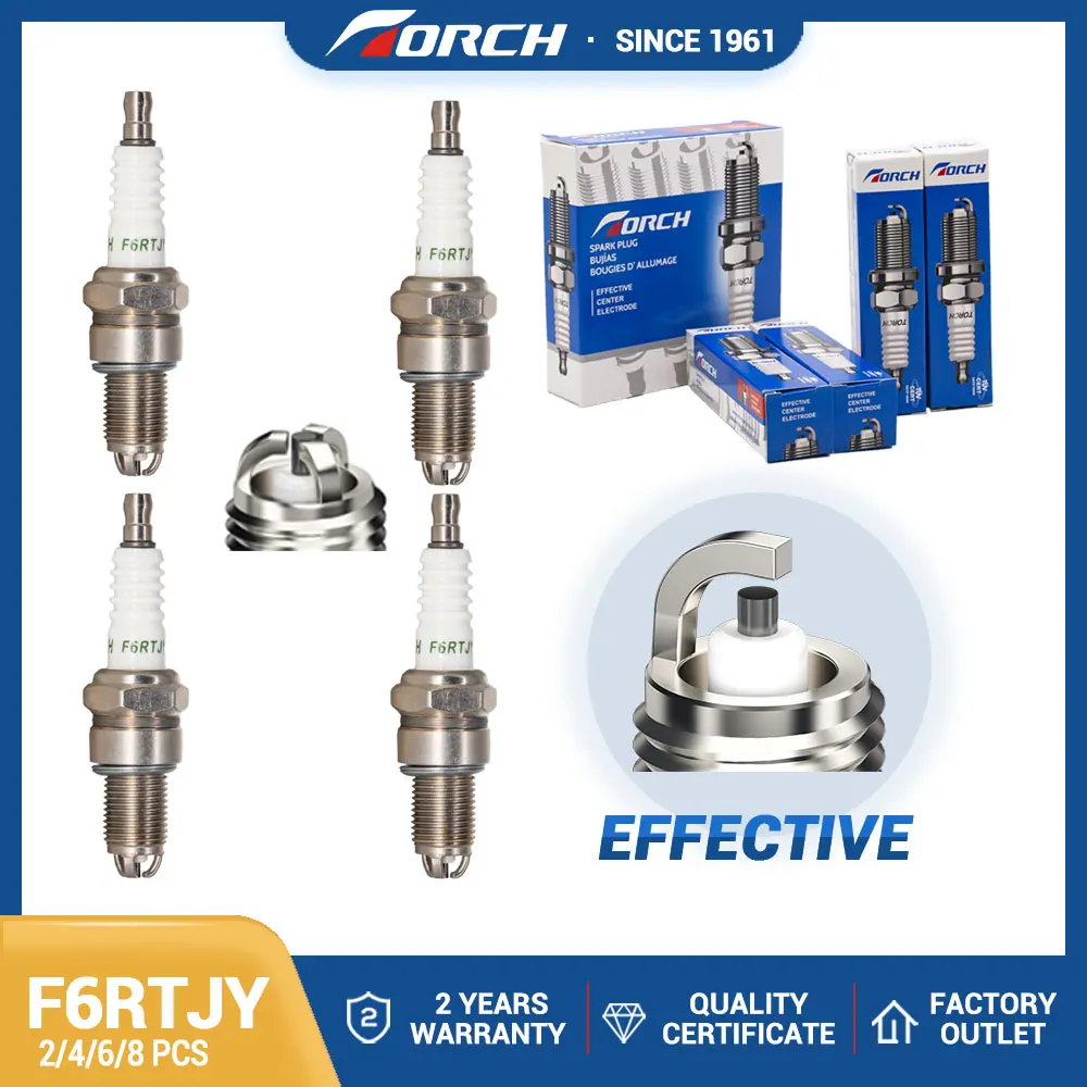 

2-8PCS 3-Electrode Torch F6RTJY Replace for 3172/BUR6ET FLAT 60806024 7686643 PSA 5962.21 596221 TOYOTA 90098-70085 9009870085