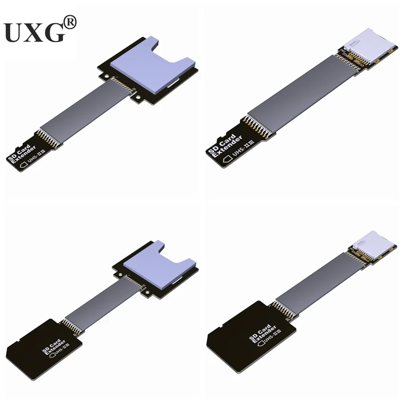 Micro sd tf Cartão de Memória Kit sd Macho para sd Fêmea Extensão Macia Uhs2 Uhs-iii Flexível Plana Cablefpc Cabo Extensor 10cm 30cm 1m