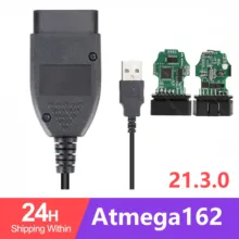 Alta qualidade hex pode interface usb vagcom 20.12.0 vag com 20.4 para vw audi skoda seat vag 20.4.1 polonês/inglês atmega162