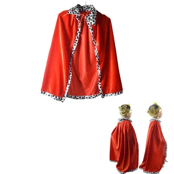 

Red Boys Cloak King Prince Crown Children CosplayCarnival Birthday Party halloween costume for kids Carnival navidad