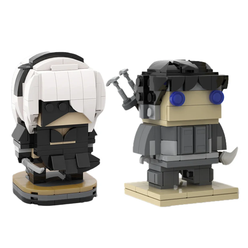 MOC Game Figures YoRHa No.2 Type B Character Building Blocks Kit Desert Samurai Brickheadz Soldier Bricks Toys For Children Gift | Игрушки и