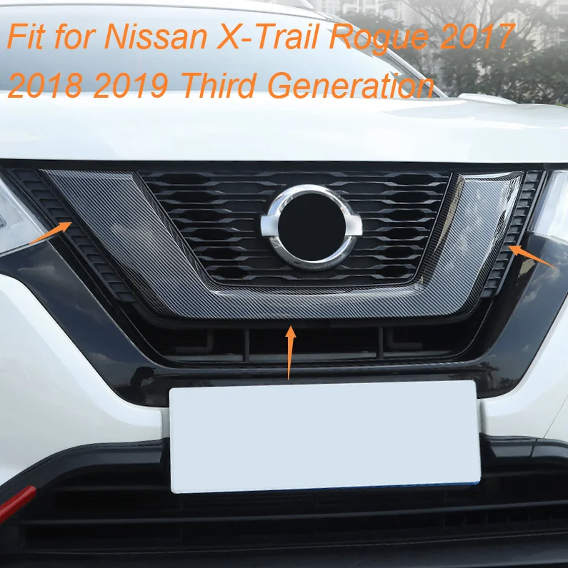 Подходит для Nissan X-Trail Rogue/Sylphy Sentra автомобильный Стайлинг ABS передняя консоль Гриль Крышка декор отделка 1 шт. авто аксессуары