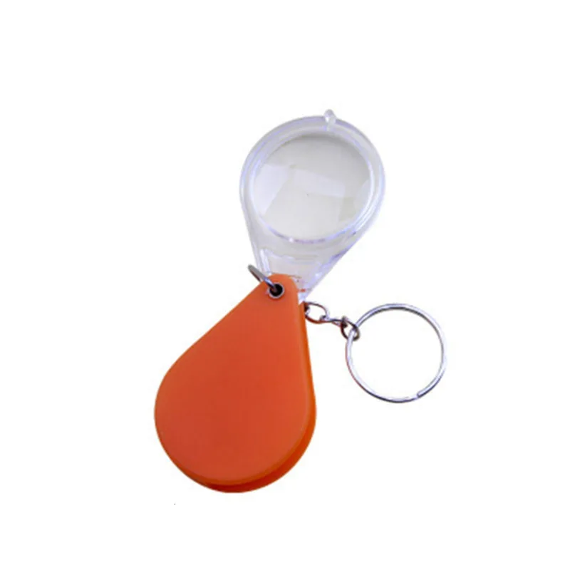

10X Portable High Quality Folding Key Ring Mini Magnifier Key With Chain Daily Hand Magnifying Tool