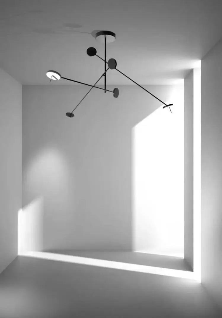Nordic Designer Lines Iron Postmodern Retro Pendant Lights Loft Dining Room Living Room Bedroom Cafe Shop Hanging Lamps Fixtures