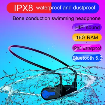 

New IPX8 Waterproof Swimming MP3 Bluetooth MP3 Player Bone Conduction MP3 Player Outdoor Sport headphone MP3 Music Player