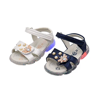 

Children's sandals Princess sandals with bees, girls' sandals with lights, stylish and comfortable girls' sandals in 2020