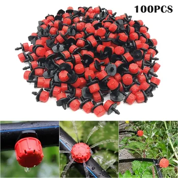 

100 Pcs Adjustable Irrigation Misting Micro Flow Dripper Drip Head Garden Hose Sprinklers Watering Tool K888