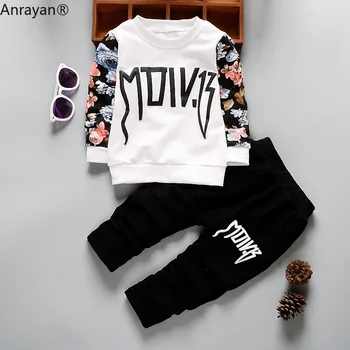 

2020 Spring Autumn Baby T-shirt Pants 2Pcs Suits Toddler Tracksuits Children Boys Girls Bohemia Style Clothing Sets Kids Clothes